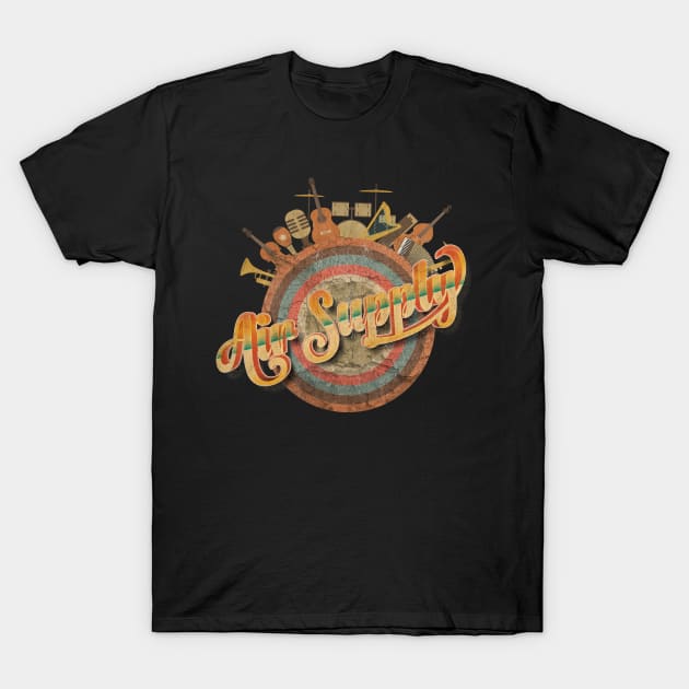 Tour Music Designs Vintage Retro - air supply T-Shirt by kumurkumur